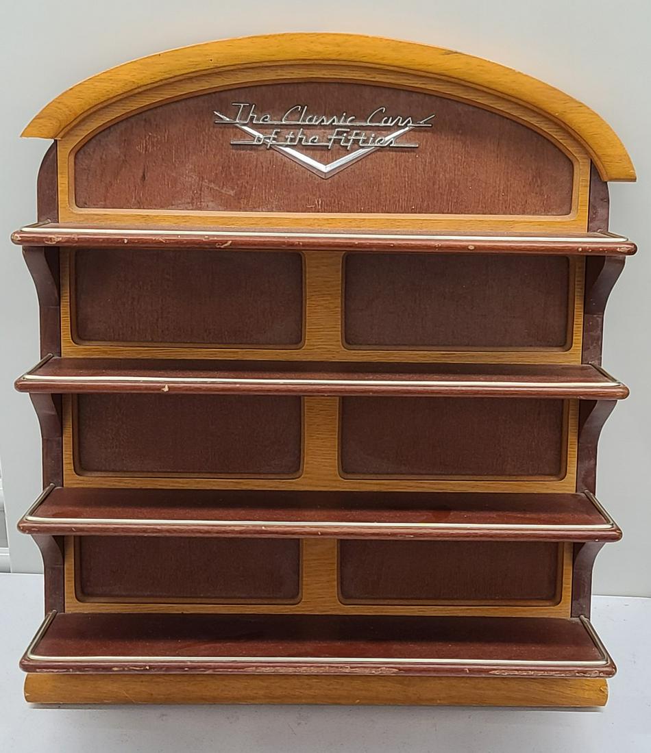 Classic Cars of the Fifties Wooden Display Shelf 21x18" (1 of 1)