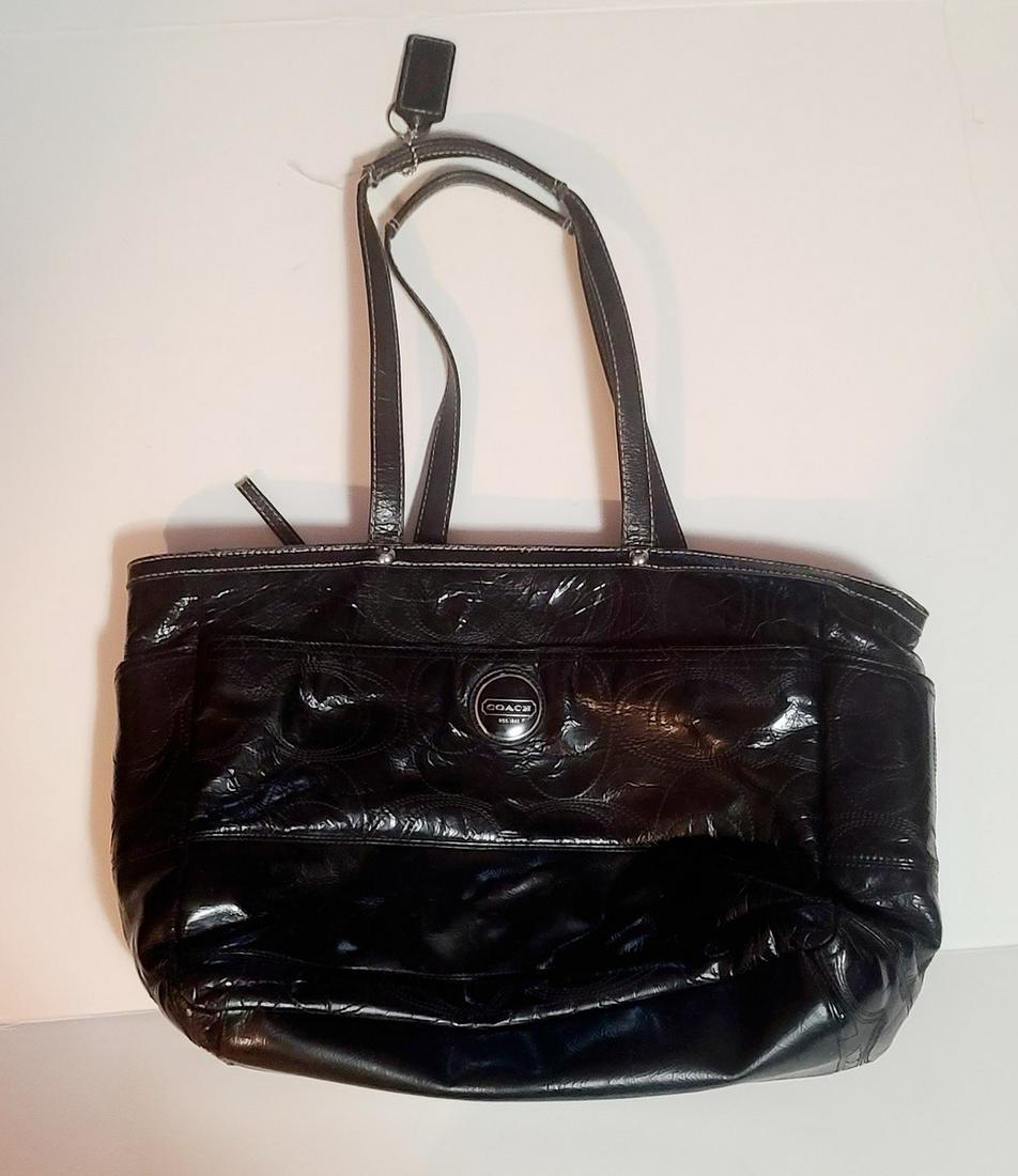 Patent Leather Coach Tote 11x17" (1 of 2)