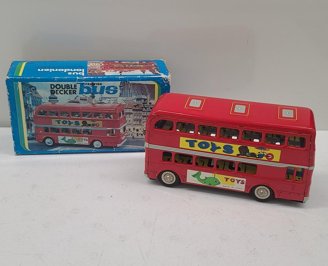 Vintage Double Decker Bus w Box: Vintage Double Decker Bus w Box