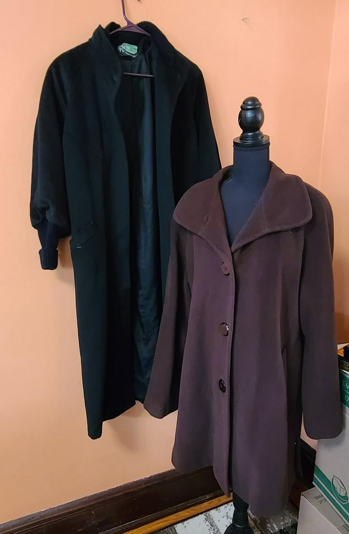 Women's Wool Coats Ellen Tracy Brown Tagged 14 Approx Med (1 of 1)