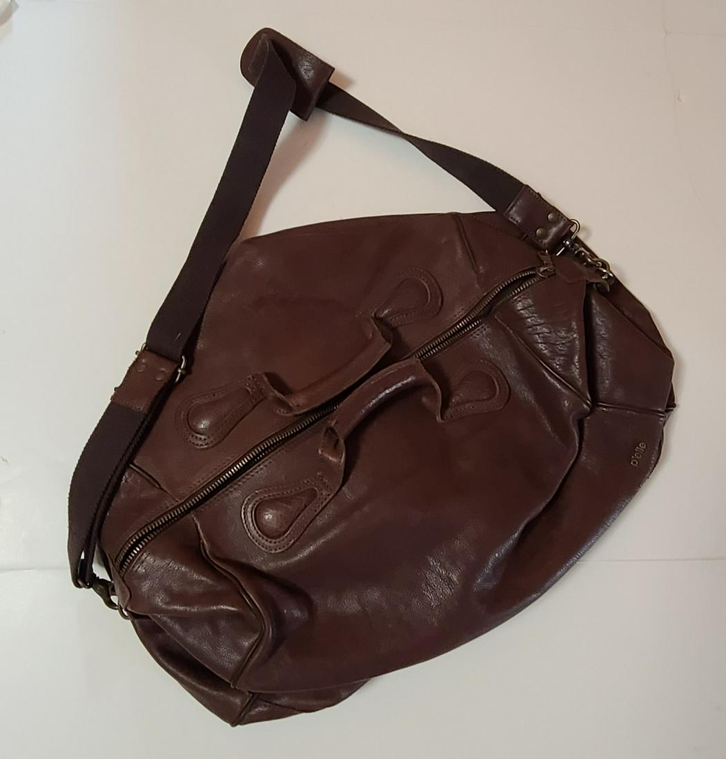 Supple Leather Pelle Italy Duffel Bag approx 11x23": Supple Leather Pelle Italy Duffel Bag approx 11x23"