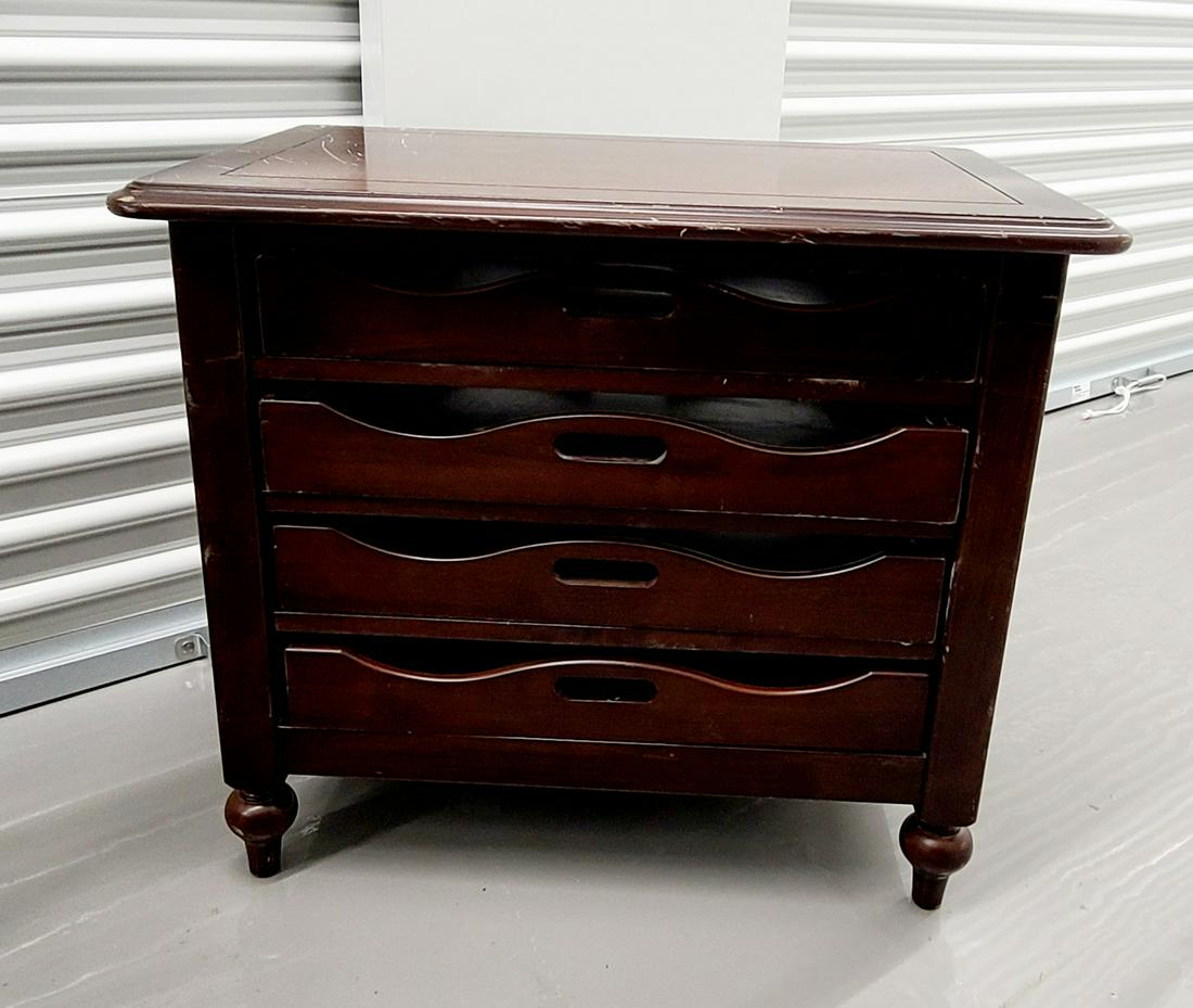 Wooden Accent Table with Pull out Serving Trays 25x29x19" (1 of 3)