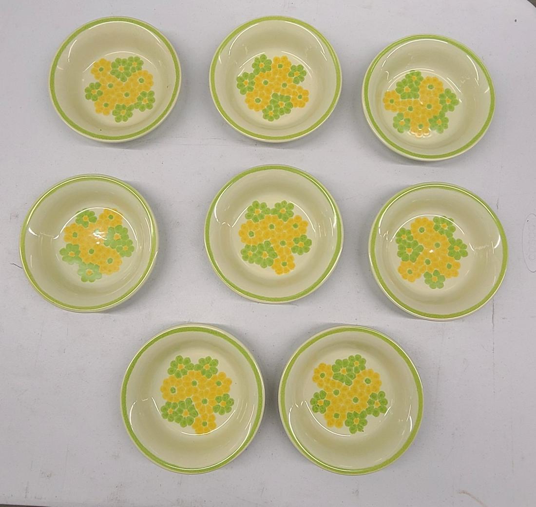 8 Bowls 7" diameter Francisan Floral 70s Stoneware: 8 Bowls 7" diameter Francisan Floral 70s Stoneware