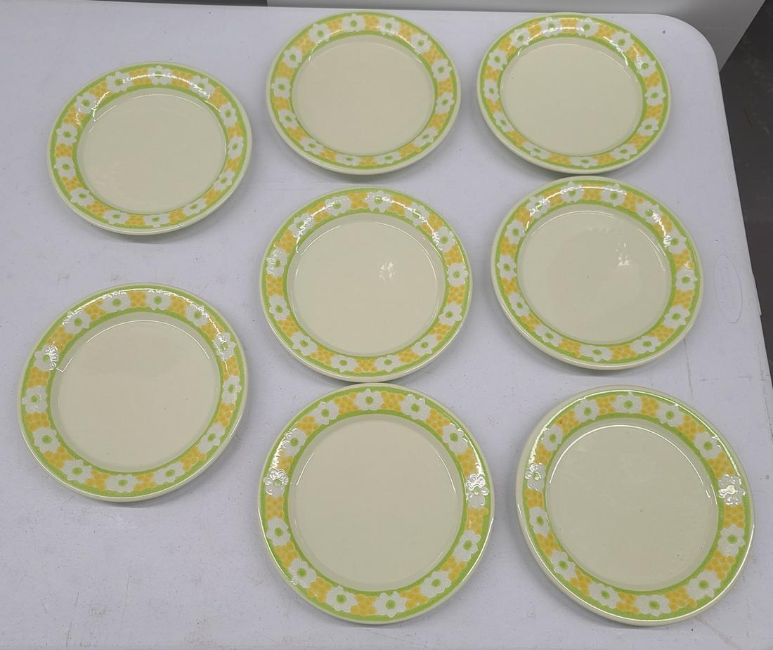 1970s Franciscan Earthenware 8 Salad Plates 9" diameter (1 of 2)