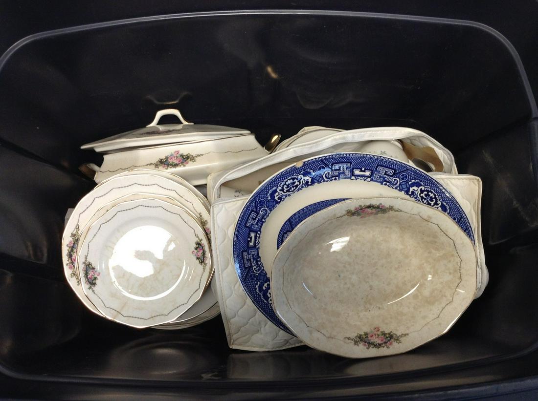 Tote Full of Assorted Glassware (1 of 1)