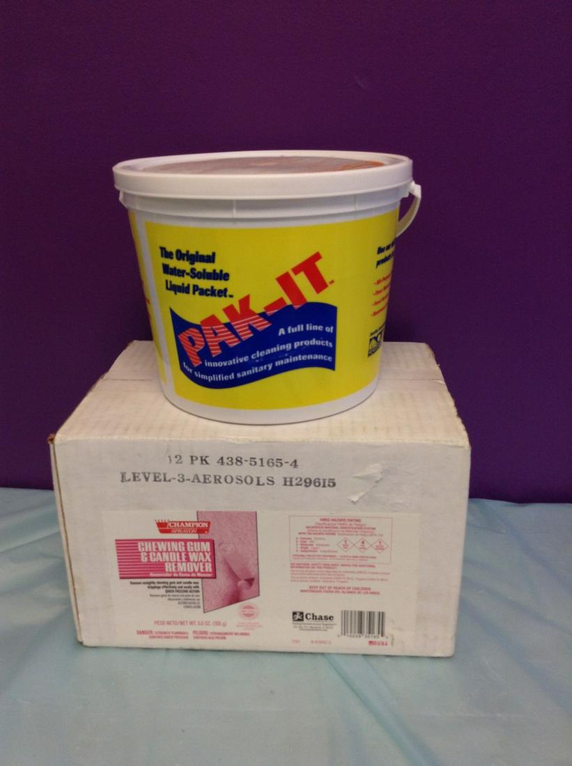 Chewing Gum and Candlewax Remover and Pak-It Floor Cleaner (1 of 1)