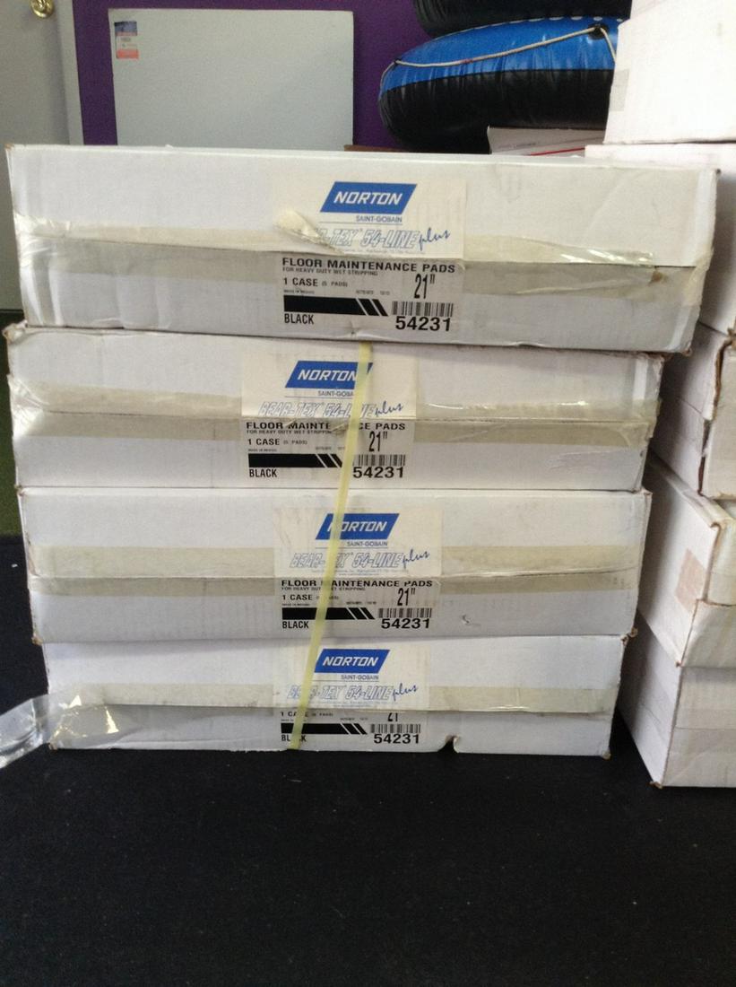 Floor Maintenace Pads set of 4 Heavy Duty Wet Stripping 21 Inches (1 of 1)