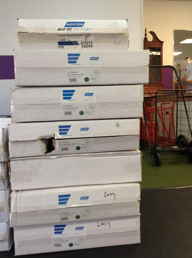 Set of 6 Heavy Duty Scrubbing 21" and 1 General Duty Scrubbing 17" Floor Maintenance Pads (1 of 1)