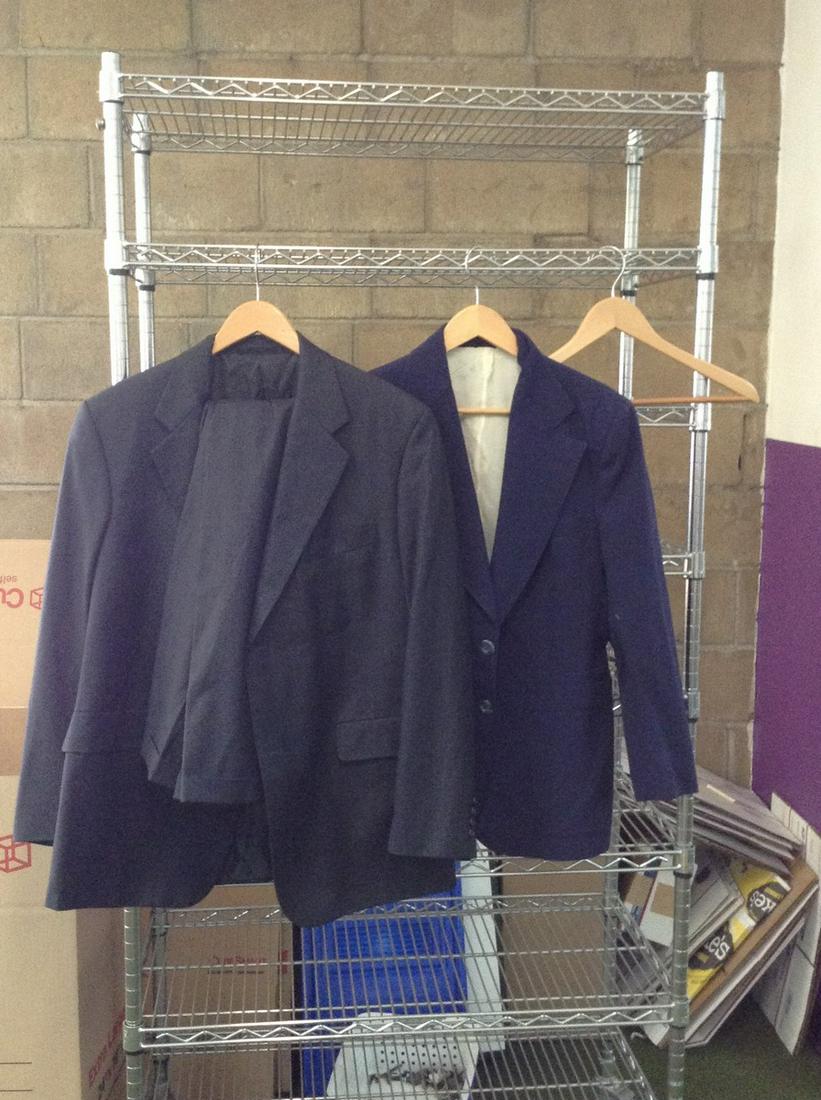 Navy Suit Jacket only and Gray Suit Jacket and Pants Set (1 of 1)