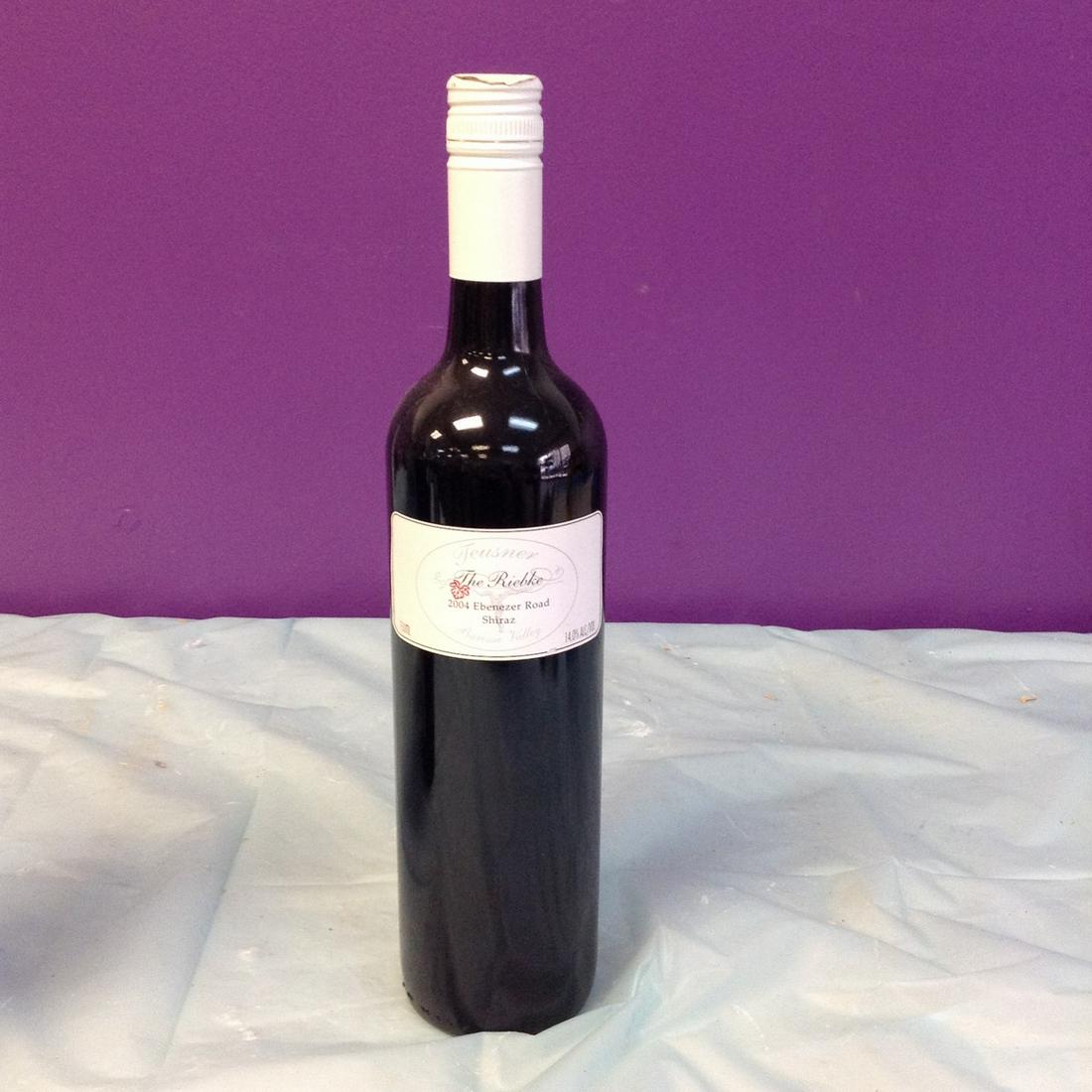 Teusner The Riebke 2004 Ebenezer Road Shiraz 750ML: Any contents in bottle is Free; You are bidding on the bottle & unbroken tax stamp