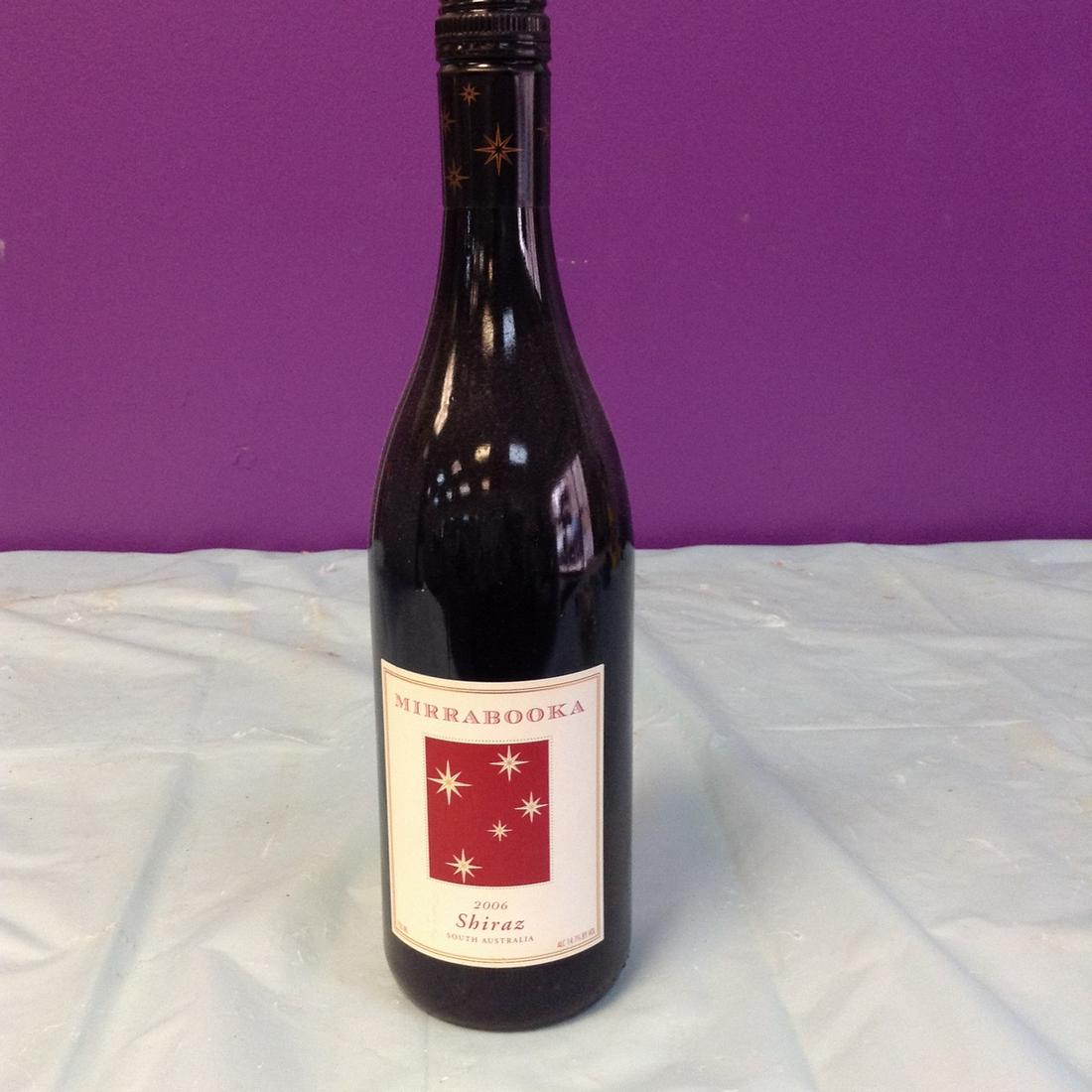 Mirrabooka 2006 Chiraz South Australia 750ML: Any contents in bottle is Free; You are bidding on the bottle & unbroken tax stamp
