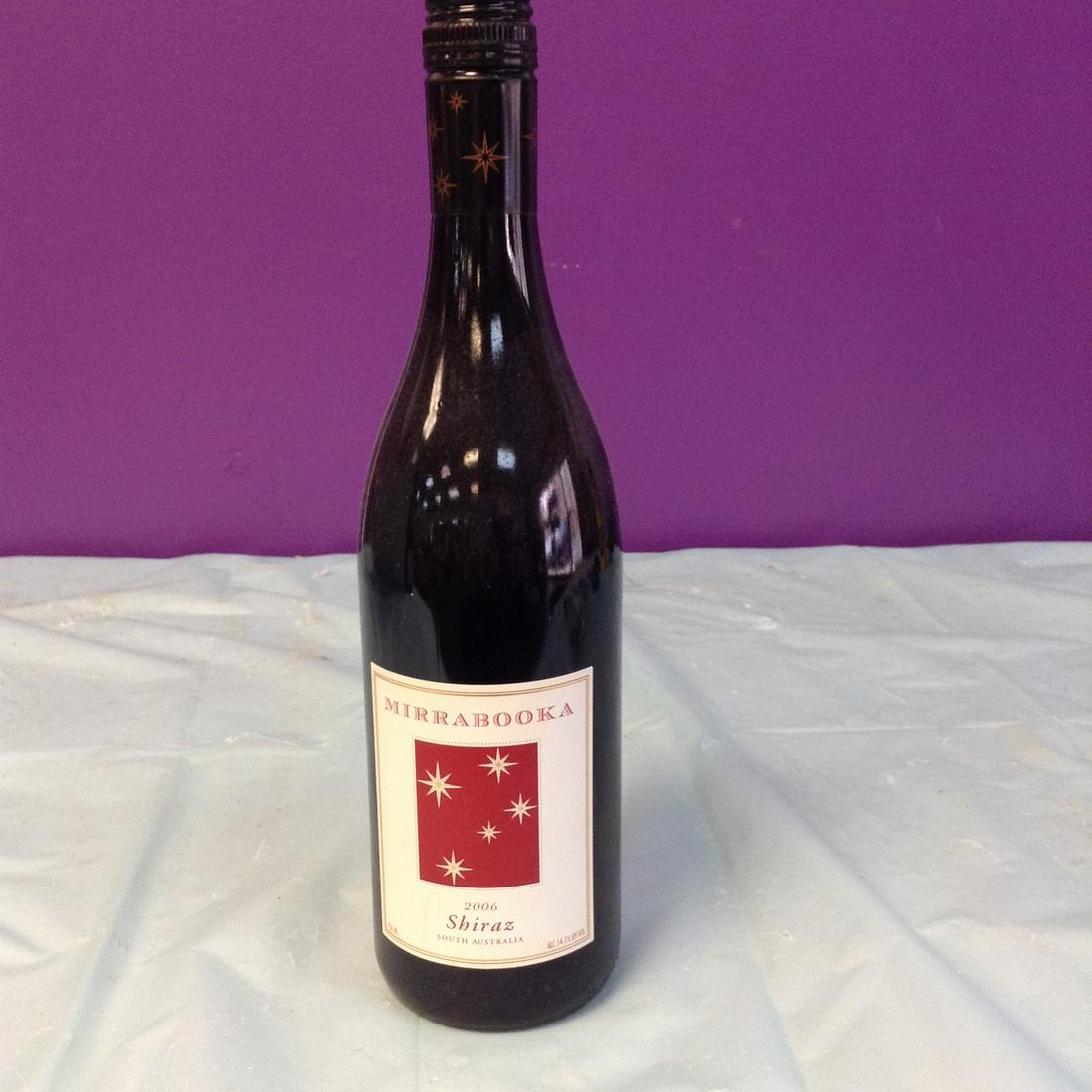 Mirrabooka 2006 Chiraz South Australia 750ML: Any contents in bottle is Free; You are bidding on the bottle & unbroken tax stamp