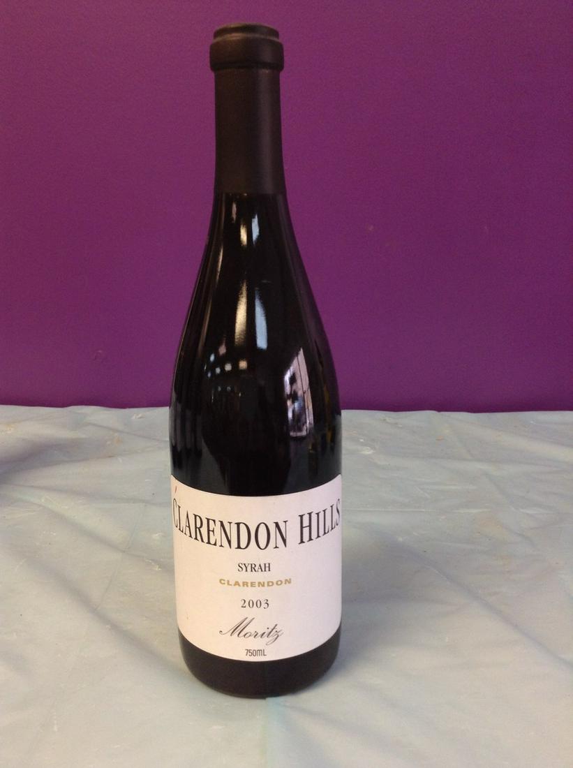 Clarendon Hills Syrah 2003 Moritz 750ML: Any contents in bottle is Free; You are bidding on the bottle & unbroken tax stamp