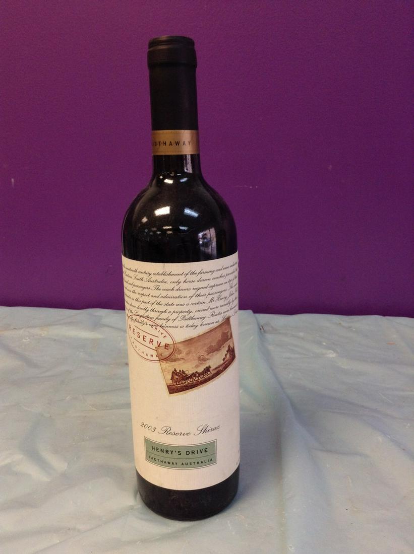 Henry Drive 2002 Shiraz 750ML: Any contents in bottle is Free; You are bidding on the bottle & unbroken tax stamp