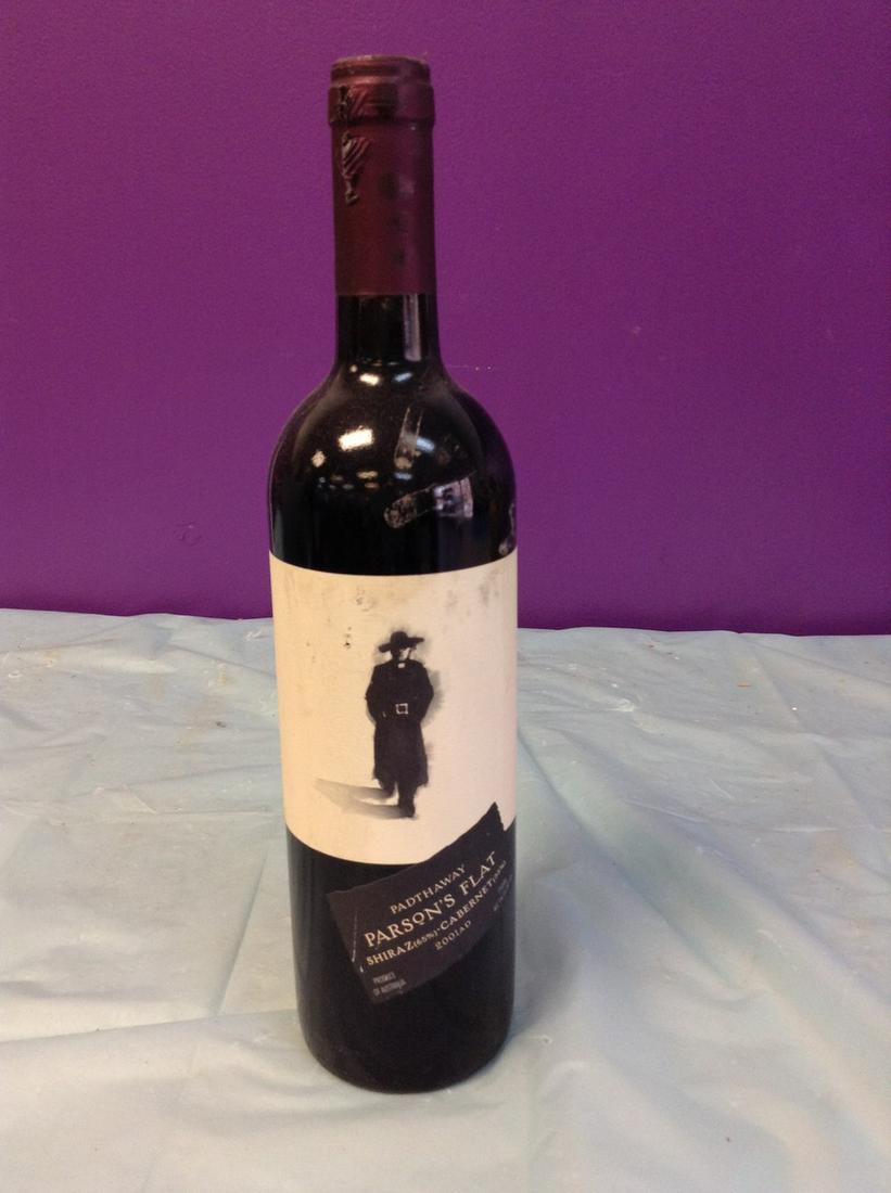Padthaway Parson's Flat Shiraz Cabernet 2003 750ML: Any contents in bottle is Free; You are bidding on the bottle & unbroken tax stamp
