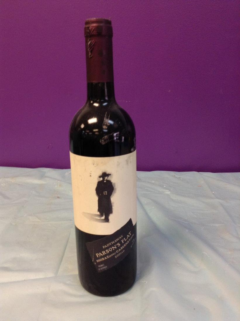 Padthaway Parson's Flat Shiraz Cabernet 2003 750ML: Any contents in bottle is Free; You are bidding on the bottle & unbroken tax stamp