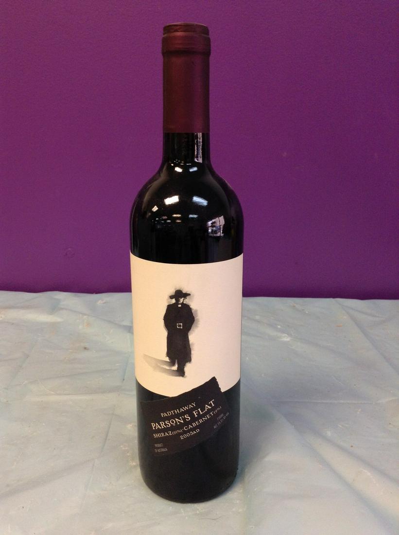 Padthaway Parson's Flat Shiraz Cabernet 2003 750ML: Any contents in bottle is Free; You are bidding on the bottle & unbroken tax stamp