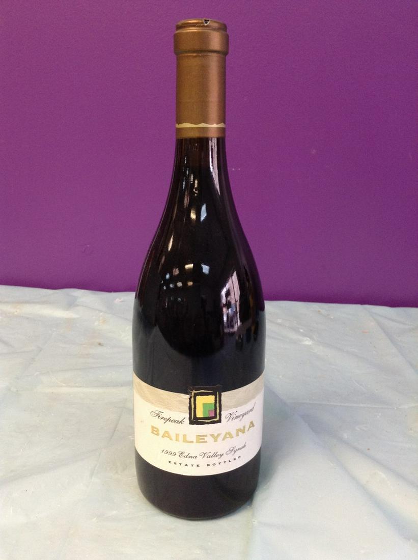 Firepeak Vineyard Baileyana 1999 Edna Valley Syrah 750ML: Any contents in bottle is Free; You are bidding on the bottle & unbroken tax stamp