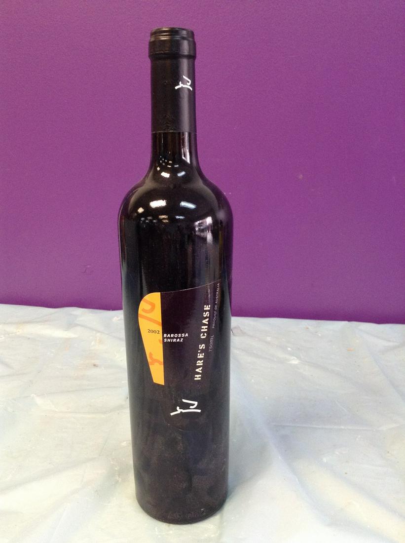 2002 Barbossa Shiraz Hare's Chase 750ML: Any contents in bottle is Free; You are bidding on the bottle & unbroken tax stamp