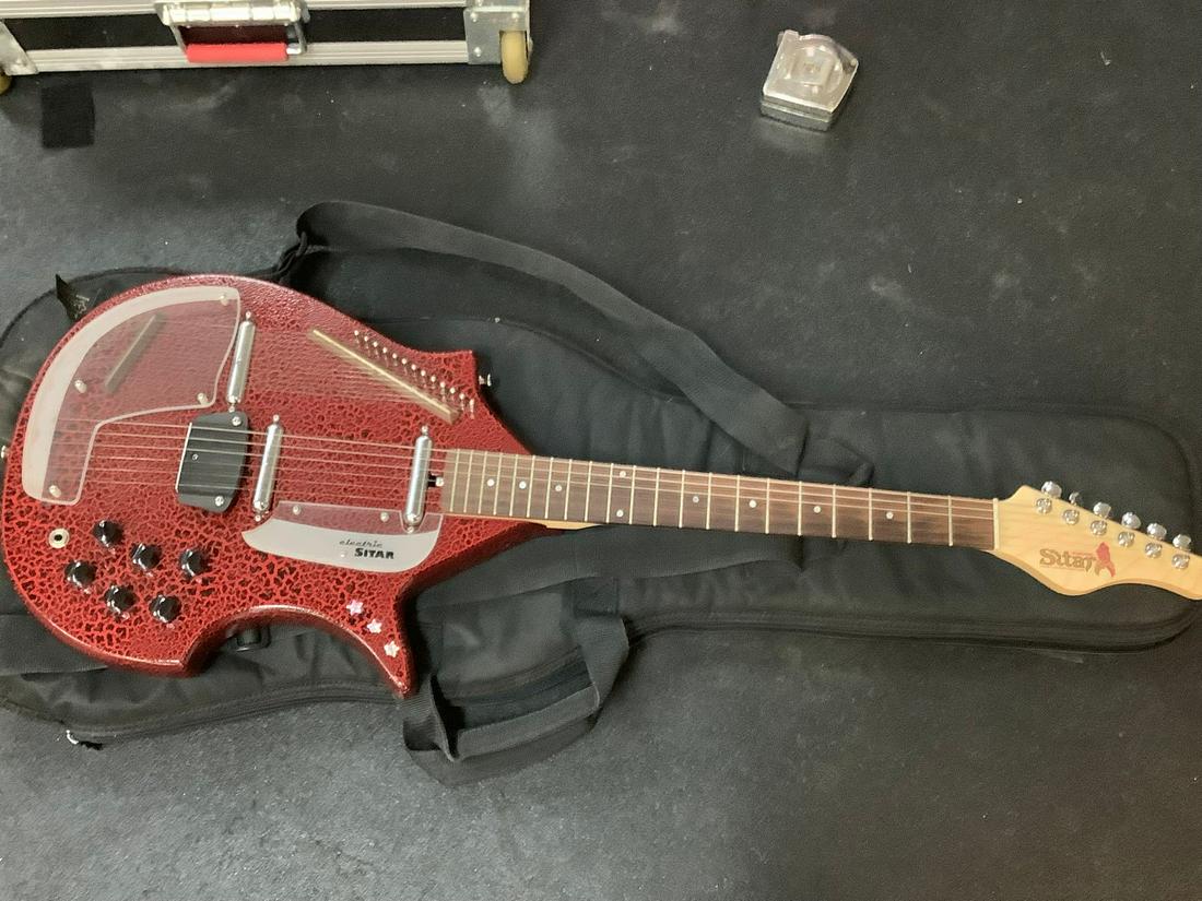 Electric Sitar Jerry Jones Guitars with Carrying Case 39" Long (1 of 1)
