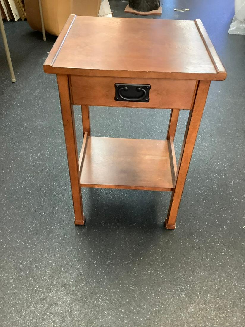 Wood Table with Drawer 18x16x27: Wood Table with Drawer 18x16x27