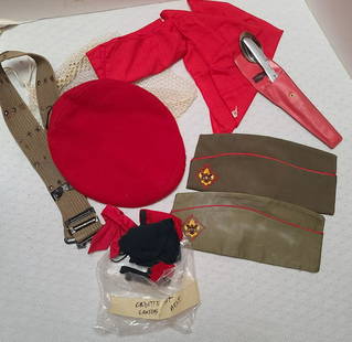 Vintage Boy Scout Items incl Hats: Vintage Boy Scout Items incl Hats