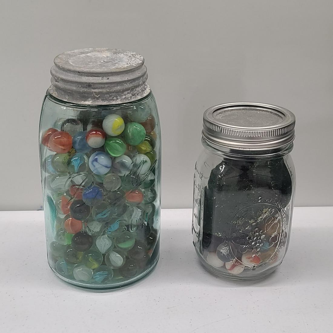 jars of vintage marbles: jars of vintage marbles
