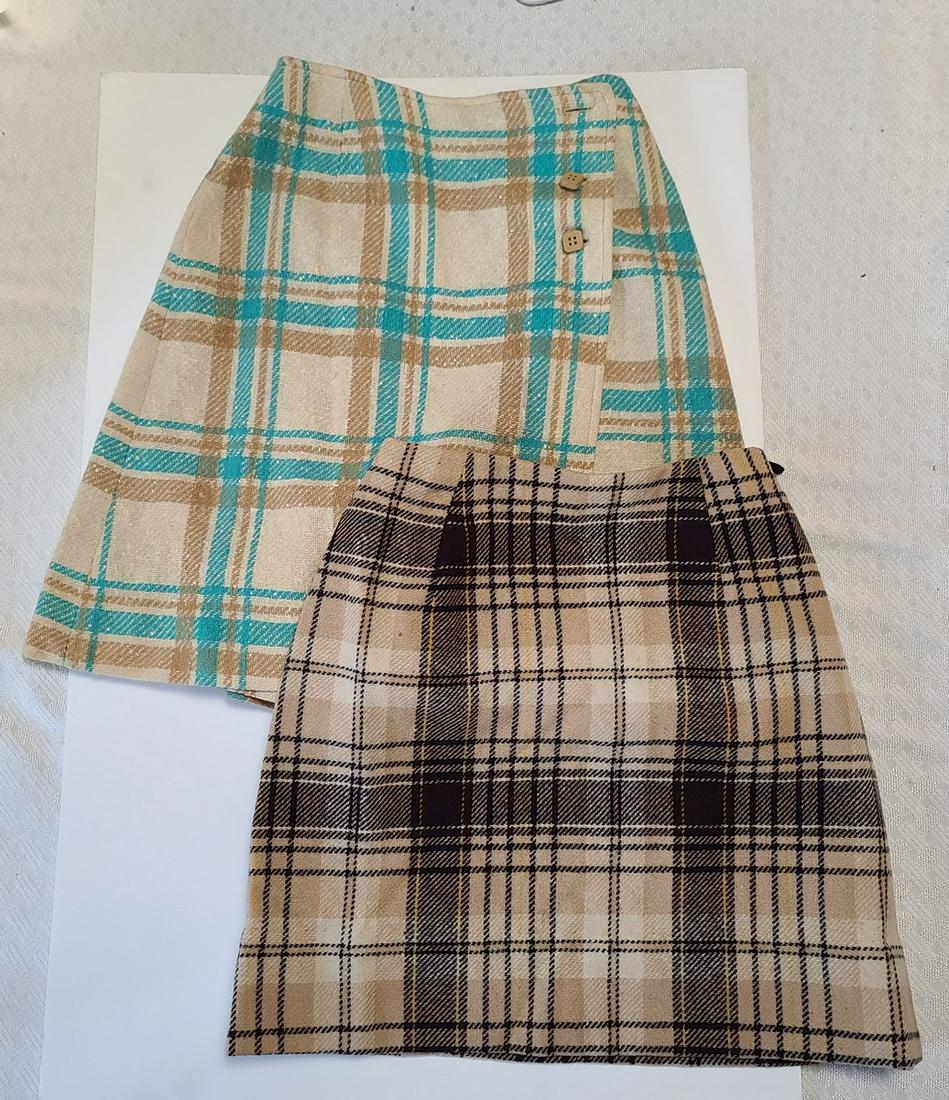 1960s Skorts (missing 1 button) and Miniskirt 24" waist (1 of 2)