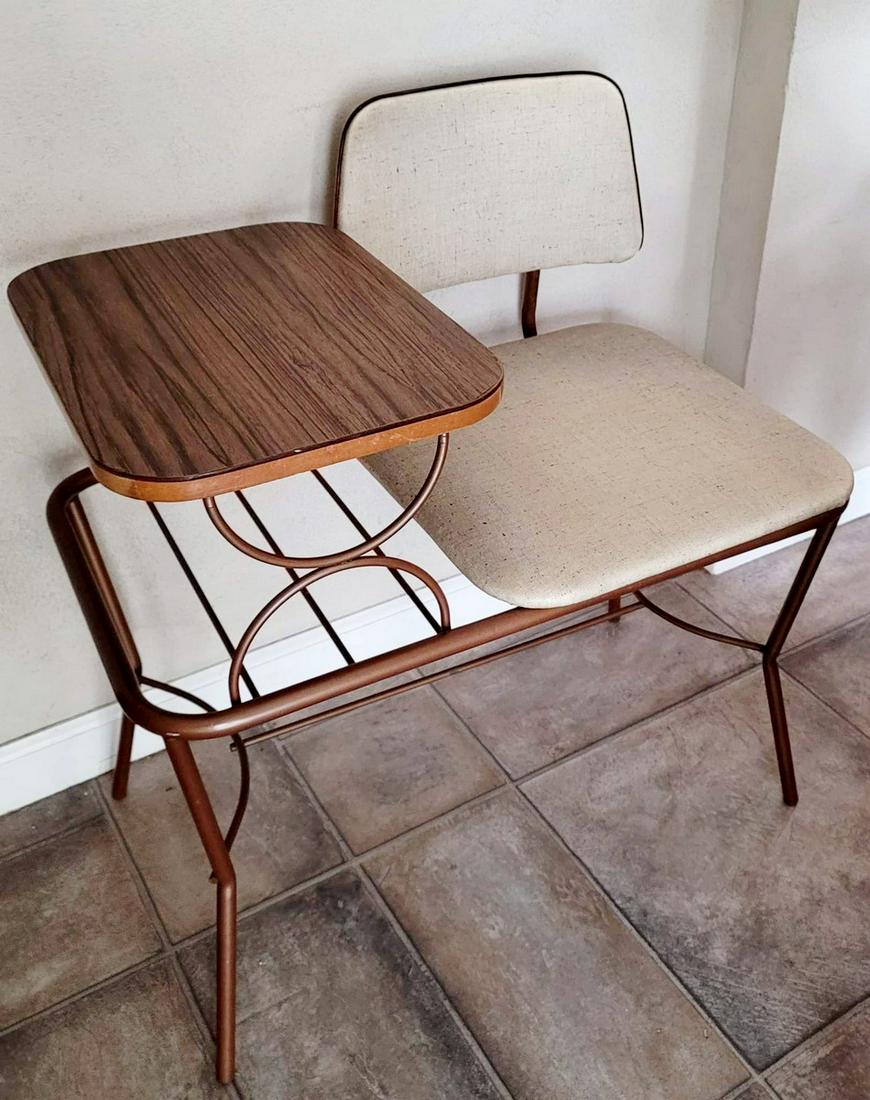 MCM Telephone Gossip Bench 27x16x19 (1 of 1)