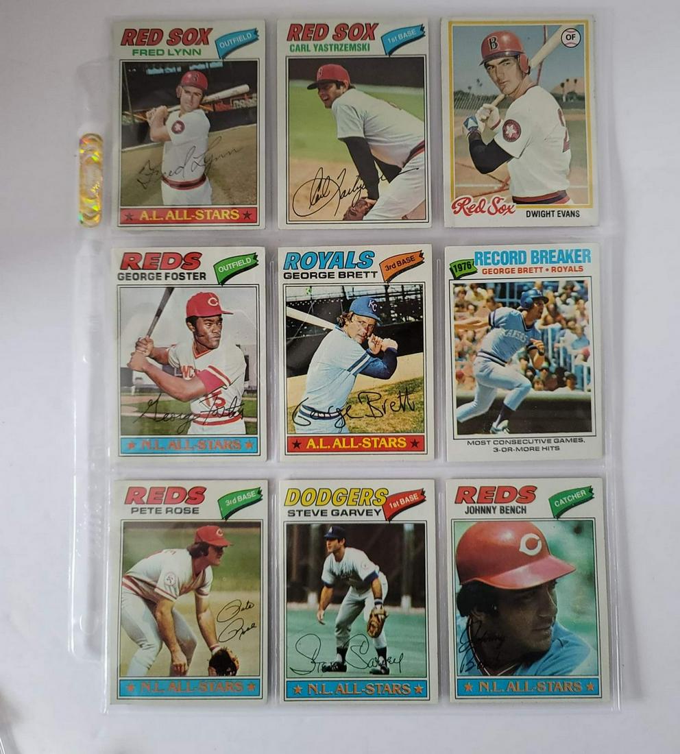 Topps Baseball Cards incl 1977 George Brett: Topps Baseball Cards incl 1977 George Brett