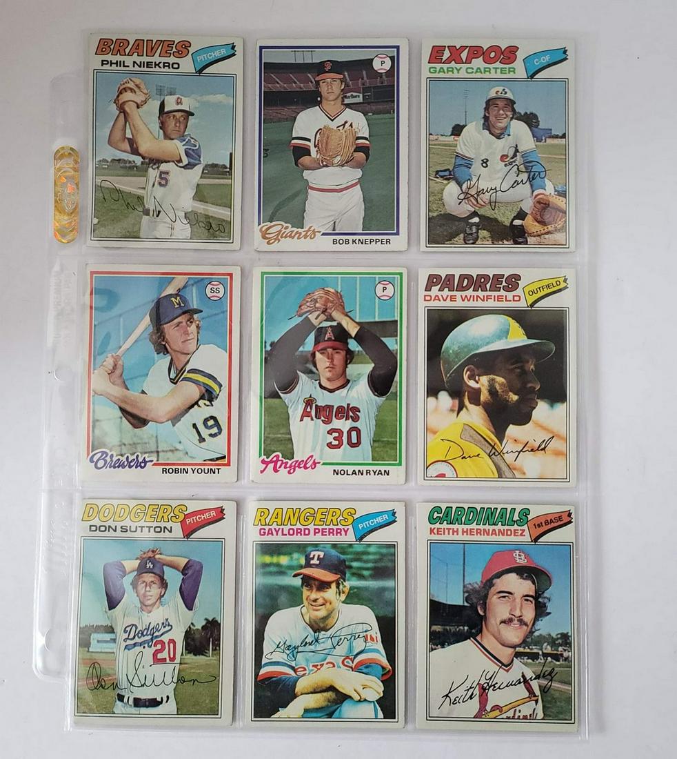 Topps Baseball cards incl 78 Nolan Ryan (1 of 2)