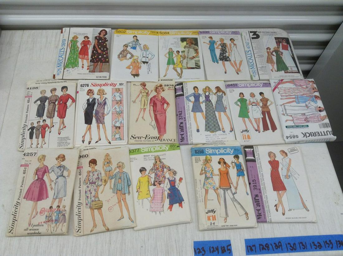 Large lot of Vintage Sewing Patterns (1 of 1)