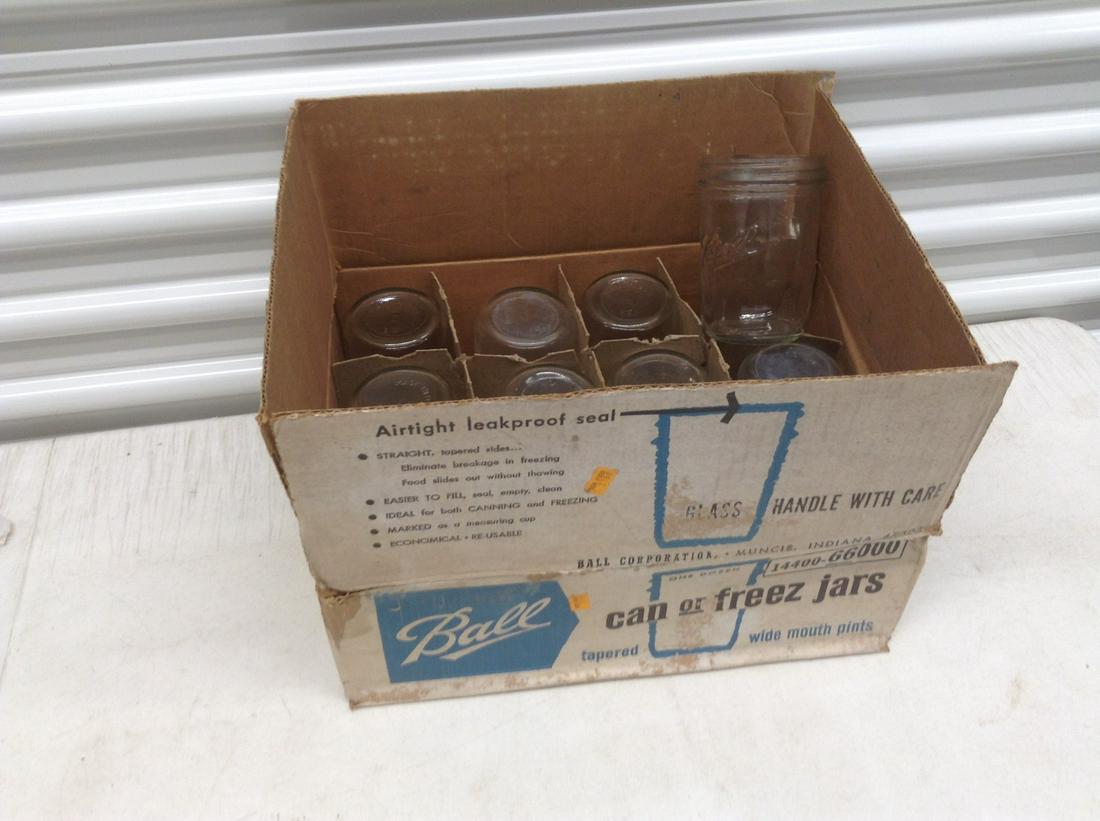 One Dozen Vintage Wide Mouth Ball Jars in Original Box (1 of 1)