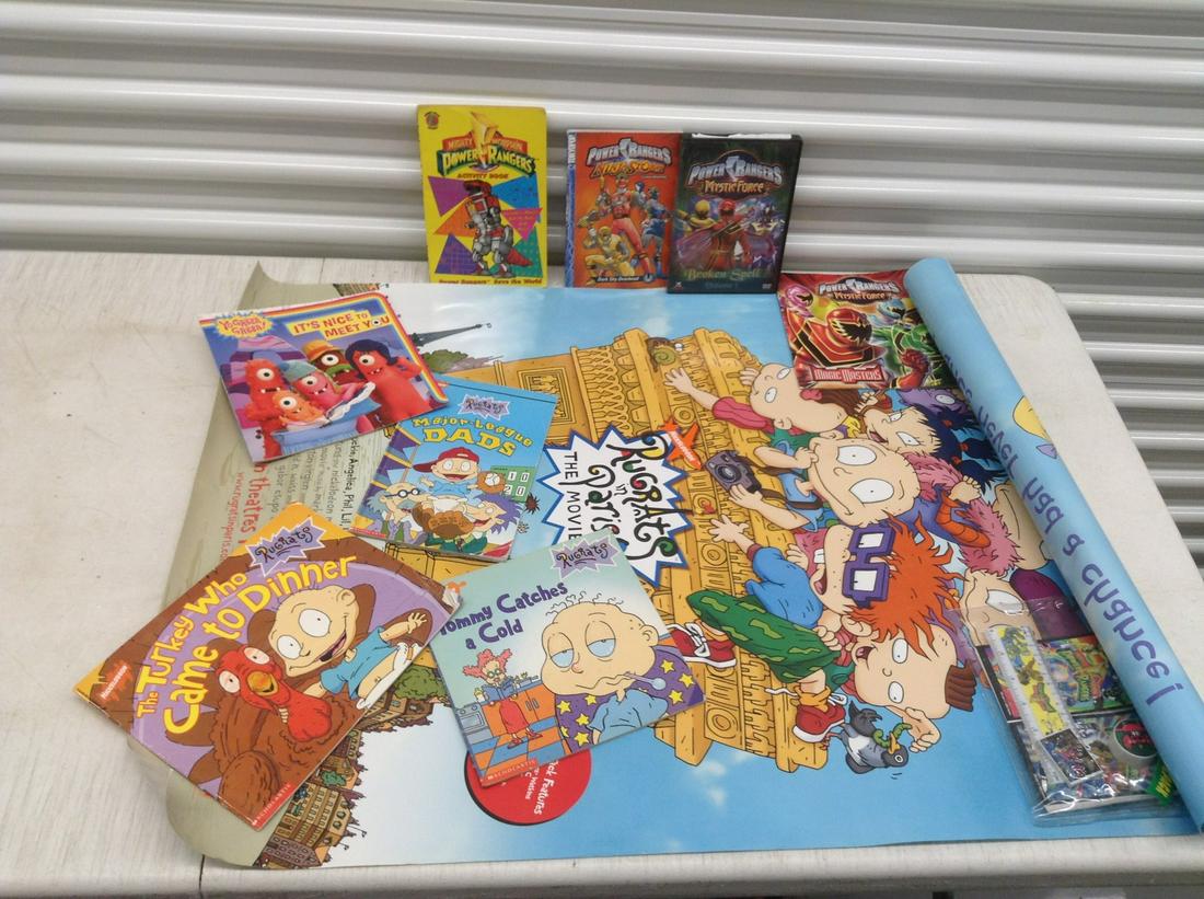 2000 Rugrats Movie Poster, Books and Power Rangers Books, DVD and Stationary (1 of 1)