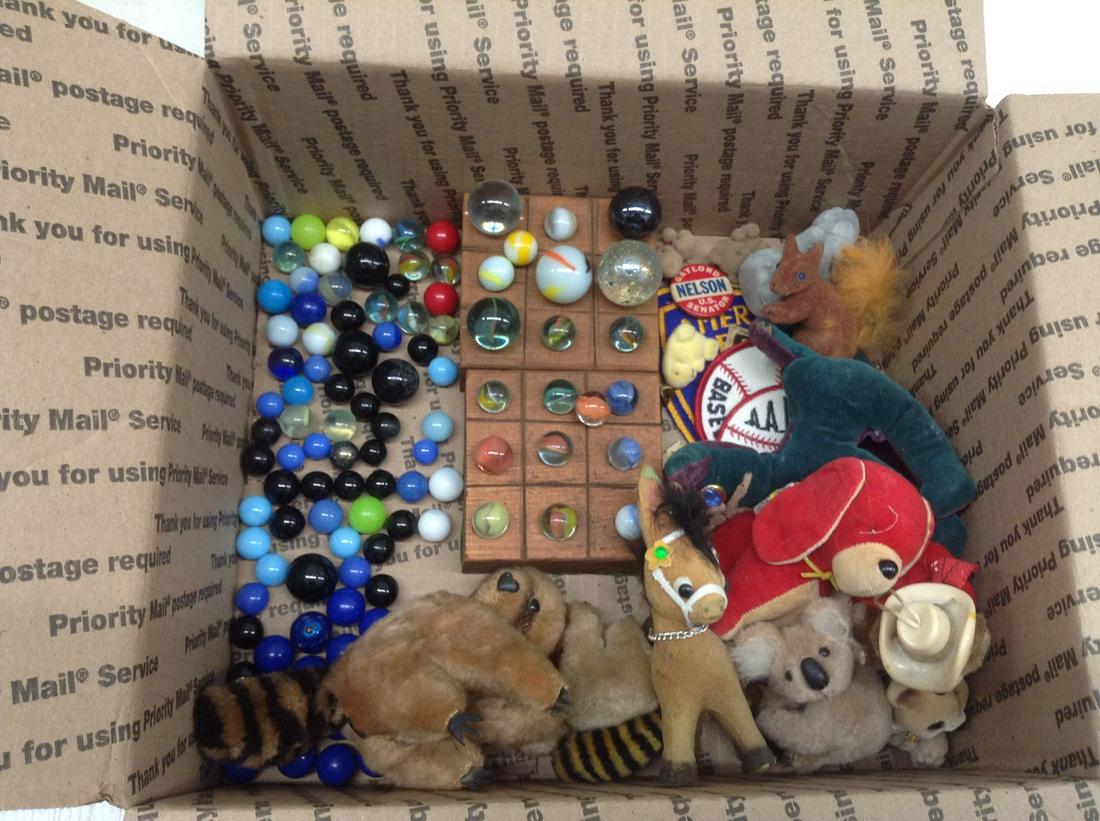 Box of Vintage Marbles and more: Box of Vintage Marbles and more