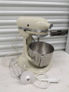 Vintage Hobart KitchenAid Avocado Green K45 Stand Mixer w/ 1 Glass 1 Metal  Bowl