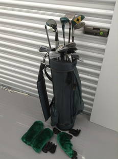 Golf Bag Full of Golf Clubs - Taylor Made, Wilson, Hippo: Golf Bag Full of Golf Clubs - Taylor Made, Wilson, Hippo