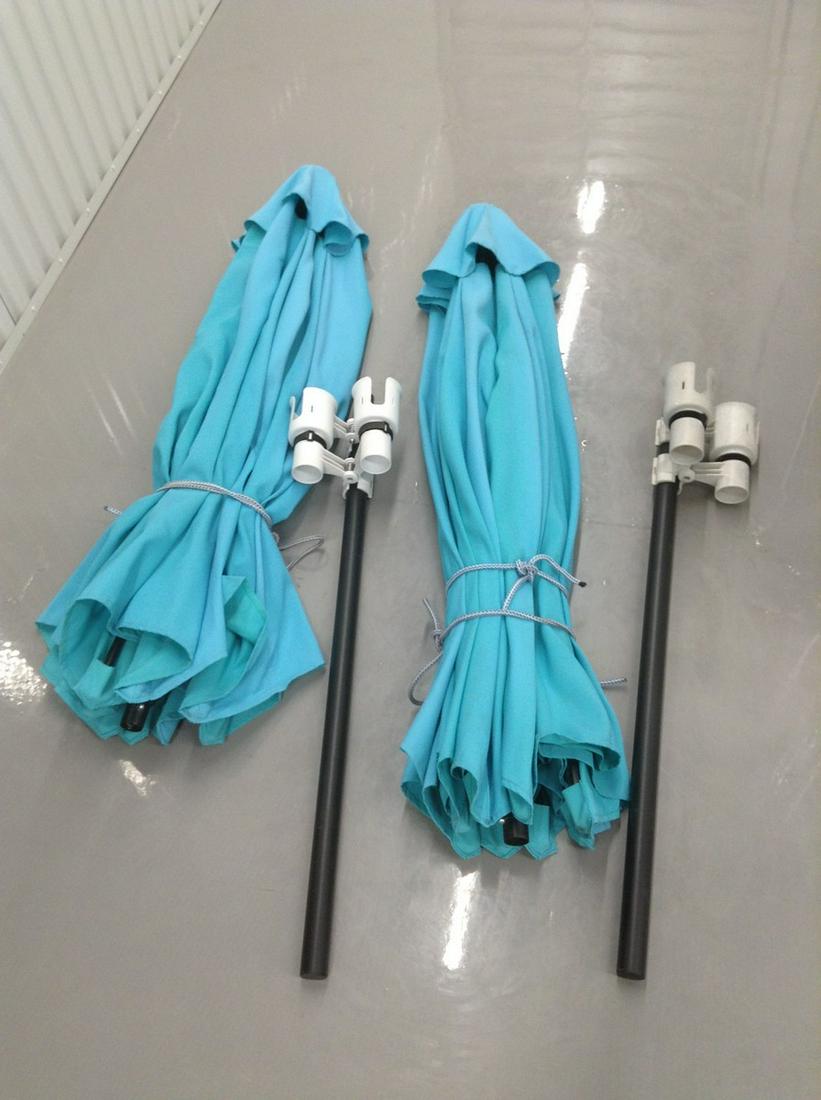 Two Beach Umbrellas With Drink Holders (1 of 1)