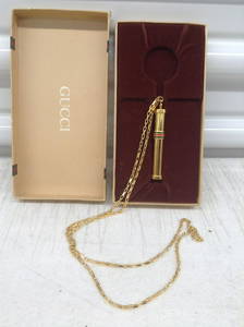 Vintage 1980s Signed Gucci Vial Necklace