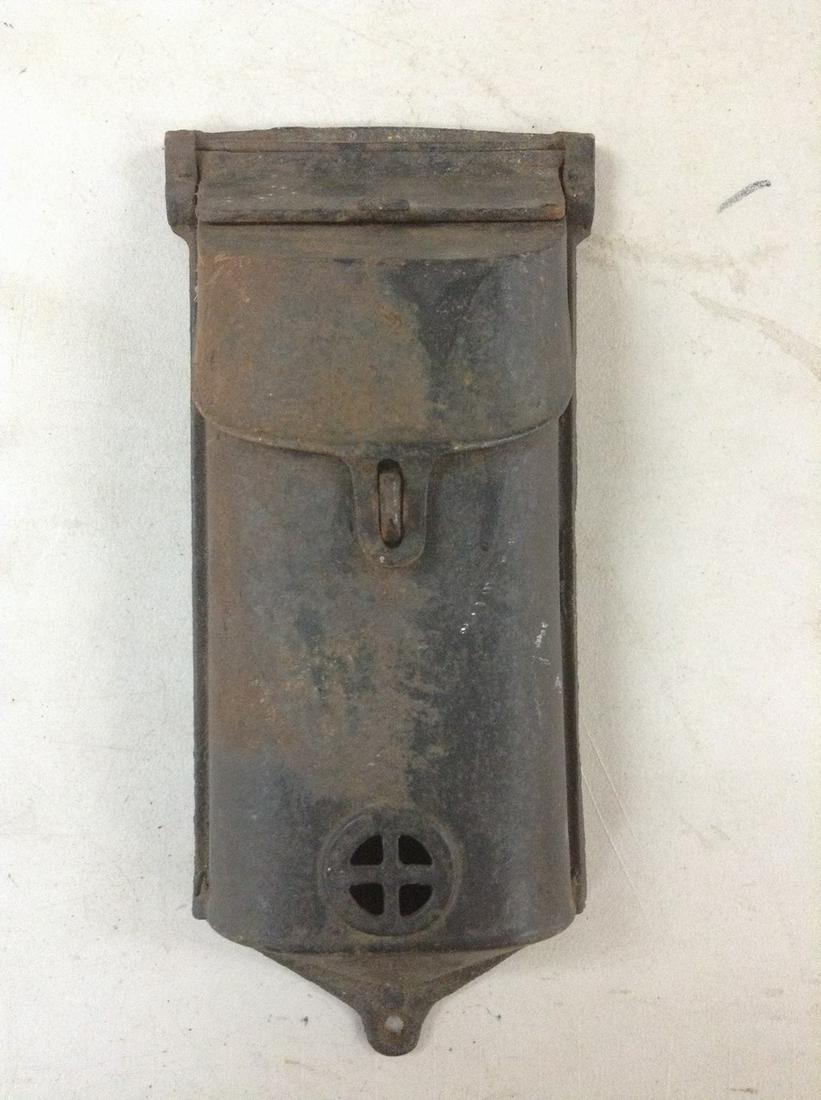Vintage Cast Iron Mailbox 12.5": Vintage Cast Iron Mailbox 12.5"