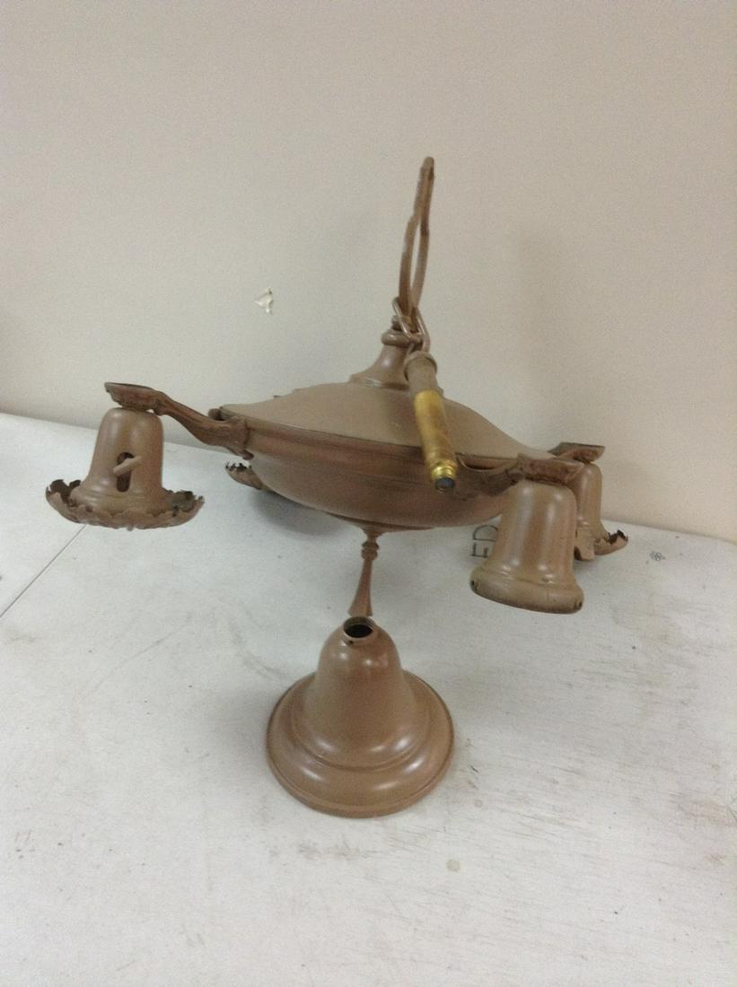 Vintage Metal Hanging Light 16"x18": Vintage Metal Hanging Light 16"x18"