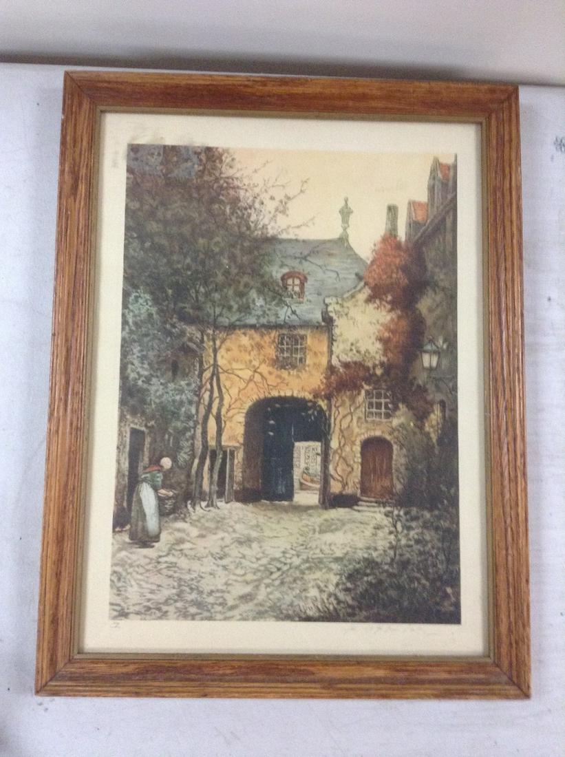 Vintage Print Pencil Signed After Artist (cannot read name): Vintage Print Pencil Signed After Artist (cannot read name)