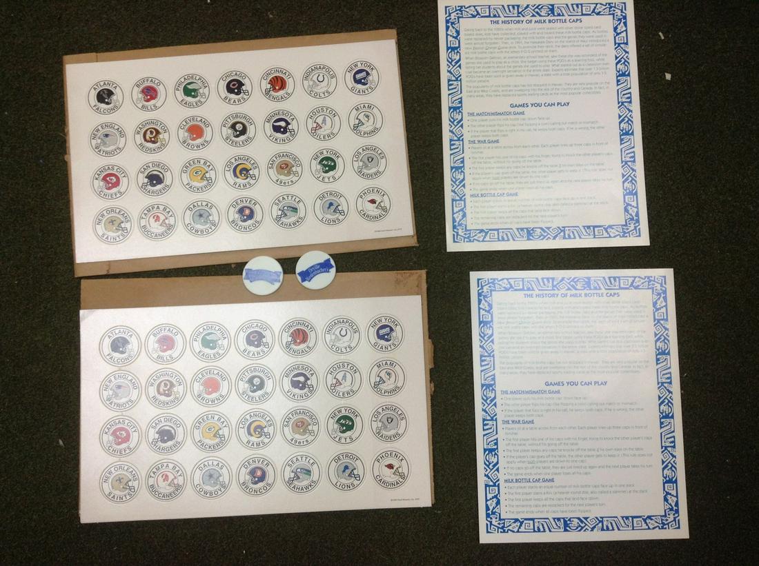 Two Sets of 1994 Orville Redenbacher NFL Helmet Pogs: Two Sets of 1994 Orville Redenbacher NFL Helmet Pogs