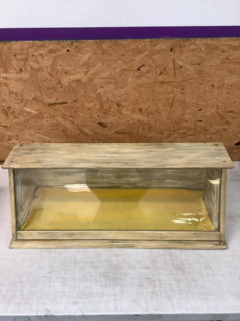 Wooden Glass Display Case 30.5x11x10.5 (1 of 1)