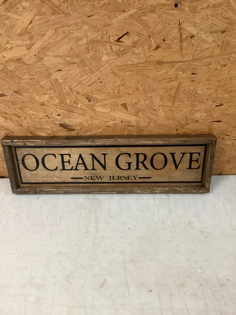 Wooden Ocean Grove Sign 25x7.5: Wooden Ocean Grove Sign 25x7.5