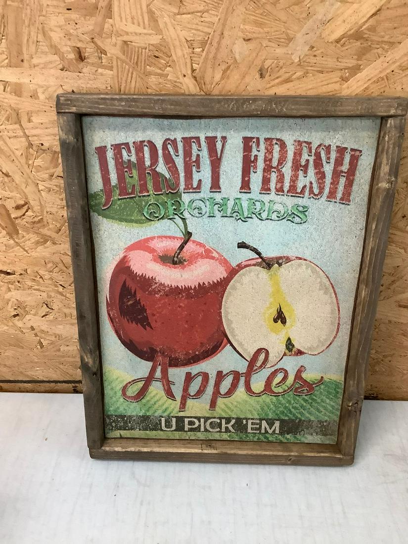 Wooden Jersey Fresh Orchids Sign 14.5x17.5 (1 of 1)