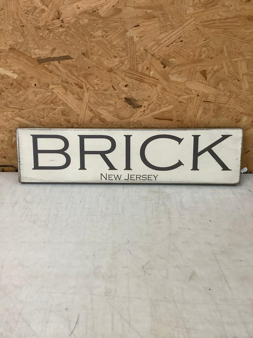 Wooden Brick New Jersey Sign 24.6 (1 of 1)