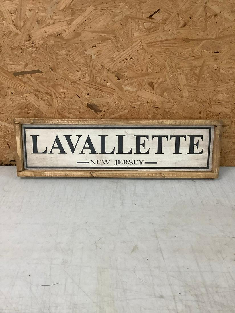 Wooden Lavallette New Jersey Sign 25.25x 7.5 (1 of 1)