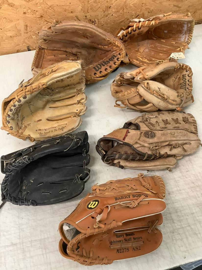 Lot of Baseball Gloves: Lot of Baseball Gloves