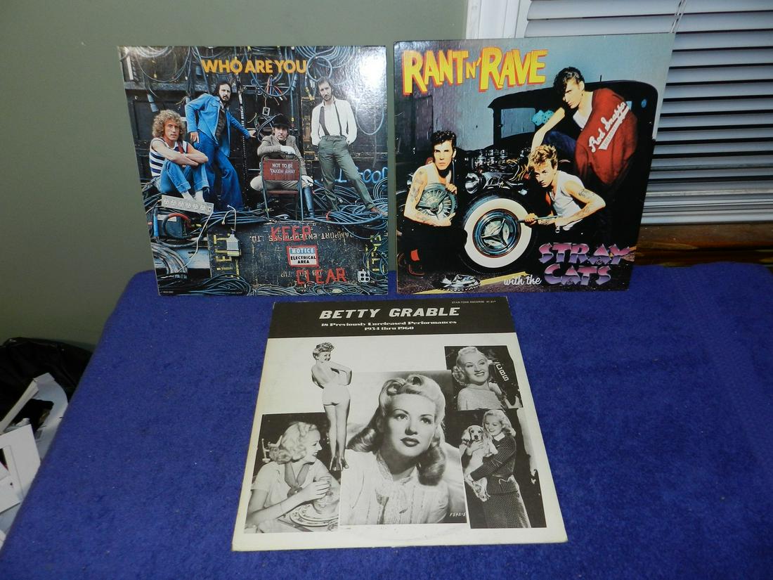 3 Vintage Records The Who Stray Cats Betty Grable (1 of 1)